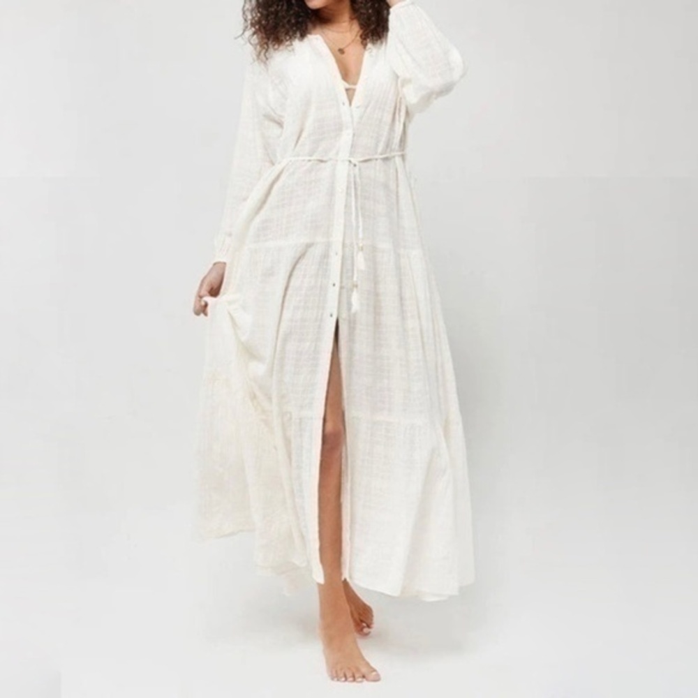 L*Space. Nepali Button Down Cotton Maxi Dress.‎